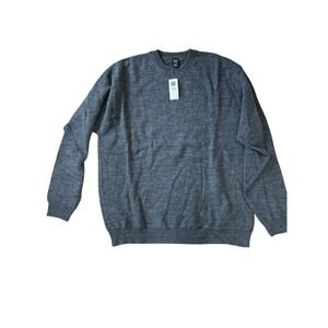 Gap NWT Charcoal Gray 100% Wool Sweater. Crew Neck Womans SZ XXL